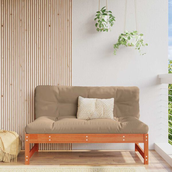 vidaXL Stredn&yacute; gauč do z&aacute;hrady Mas&iacute;vna borovica Voskov&aacute; Hned&aacute;