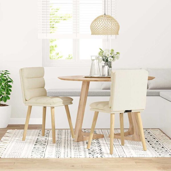 vidaXL Jedálenské stoličky 2 ks ľan