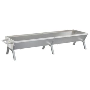 vidaXL Podnos na grilovanie strieborn&yacute; 158x42x31 cm nehrdzavej&uacute;ca oceľ