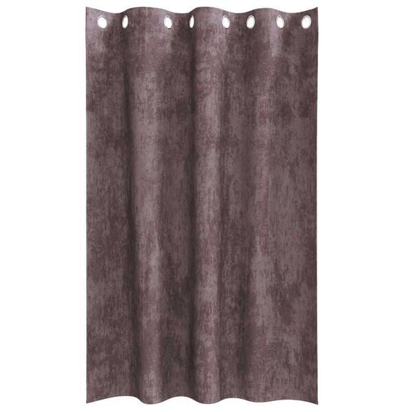 vidaXL Sametov&eacute; z&aacute;vesy so z&aacute;clonami 2 pcs Hned&aacute; 175 x 140 cm Zamat