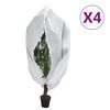 vidaXL Fl&iacute;sov&eacute; kryty na rastliny so zipsom 4 ks 70 g/m&sup2; 1,2x1,8 m