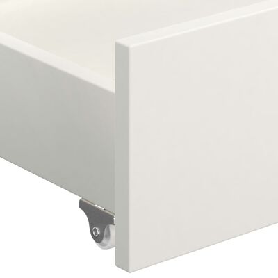 vidaXL Posteľný rám, 2 zásuvky, biely, borovica 160x200 cm