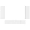 vidaXL Zostava TV skriniek 4 pcs Vysok&yacute; lesk bielej Kompozitn&eacute; drevo