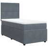 vidaXL Posteľn&yacute; r&aacute;m boxspring s matracom tmavosiv&yacute; 90x190 cm zamat