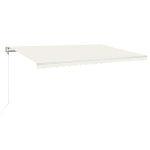 vidaXL Automatick&aacute; mark&iacute;za, LED a senzor vetra 500x350 cm, kr&eacute;mov&aacute;