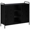 vidaXL Serv&iacute;rovacia skriňa Čierny dub 97 x 33 x 81 cm Kompozitn&eacute; drevo