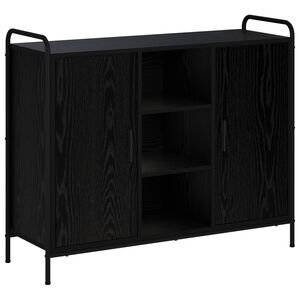vidaXL Serv&iacute;rovacia skriňa Čierny dub 97 x 33 x 81 cm Kompozitn&eacute; drevo