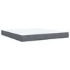 vidaXL Posteľn&yacute; r&aacute;m boxspring s matracom tmavosiv&yacute; 180x200 cm zamat