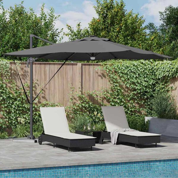 vidaXL Roma Parasol Antracit 286 x 285 x 270 cm Hliník a polyester