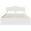 vidaXL R&aacute;m postele Biela 140 x 200 cm Mas&iacute;vne borovicov&eacute; drevo