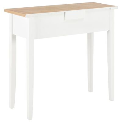 vidaXL Toaletný konzolový stolík, biely 79x30x74 cm, drevo