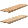 vidaXL Okenn&yacute; parapet 2 ks 100x25x2 cm neo&scaron;etren&yacute; dubov&yacute; mas&iacute;v