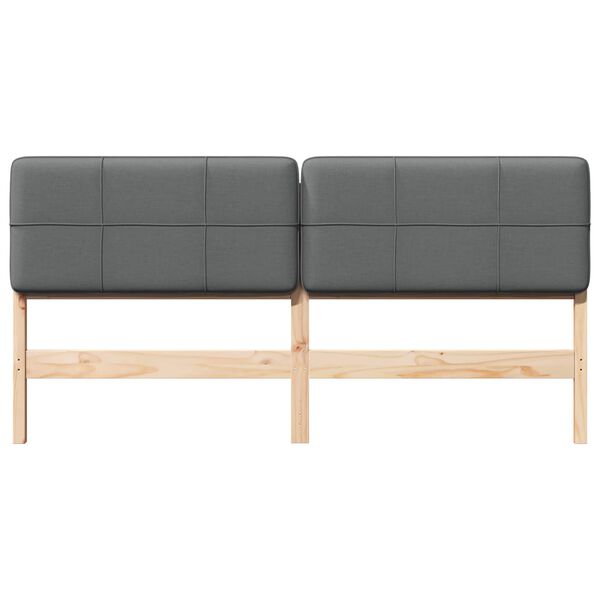 vidaXL Čal&uacute;nen&eacute; čelo postele s čelnou doskou Hned&aacute; a svetlosiv&aacute; 180 cm