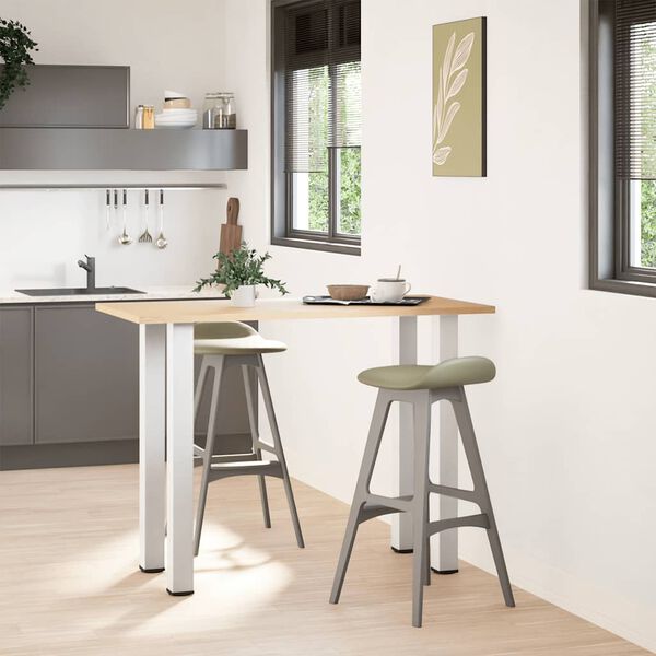 vidaXL Nohy barového stola 4 ks biele 100-102 cm oceľové