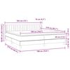 vidaXL Posteľn&yacute; r&aacute;m boxspring s matracom tmavosiv&yacute; 180x210 cm zamat