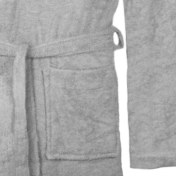 vidaXL Župan KINN Siv&aacute; S Bavlna