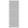 vidaXL Vnútorné dvere 76x201,5 cm biele matné sklo a hliník