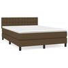 vidaXL Boxspring posteľ s matracom tmavohned&aacute; 140x200 cm l&aacute;tka
