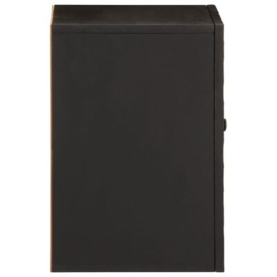 vidaXL Kúpeľňová nástenná skrinka čierna 38x33x48 cm mangový masív