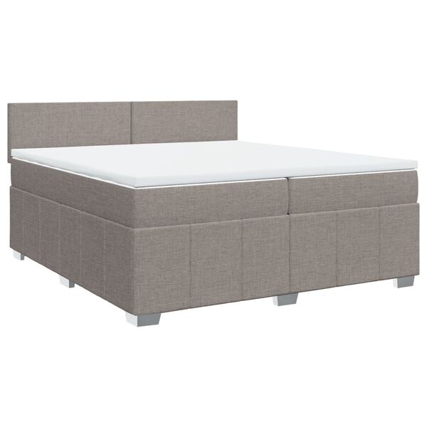 vidaXL Boxspring posteľ s matracom sivohned&yacute; 200x200 cm l&aacute;tka