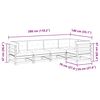 vidaXL 5-dielna z&aacute;hradn&aacute; s&uacute;prava pohoviek s vank&uacute;&scaron;mi borovicov&yacute; mas&iacute;v