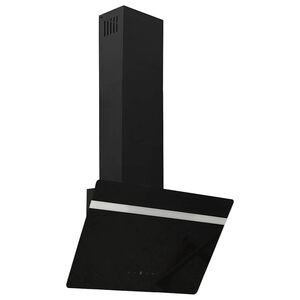 vidaXL N&aacute;stenn&yacute; digestor 60 cm oceľ a tvrden&eacute; sklo čierny