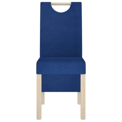vidaXL Jedálenské stoličky 4 ks modré látkové