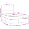vidaXL Boxspring posteľ+matrac a LED, kapučínová 120x190cm, umelá koža