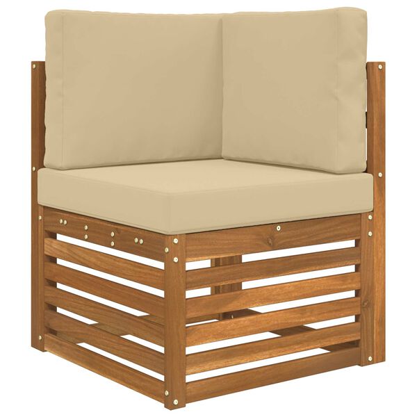 vidaXL Vank&uacute;&scaron; na vonkaj&scaron;iu pohovku 3 pcs B&eacute;žov&aacute; Polyester