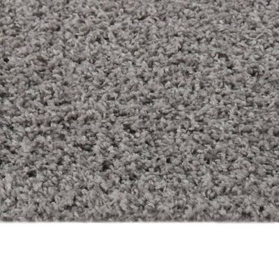 vidaXL Chlpatý koberec s vysokým vlasom sivý 160x230 cm