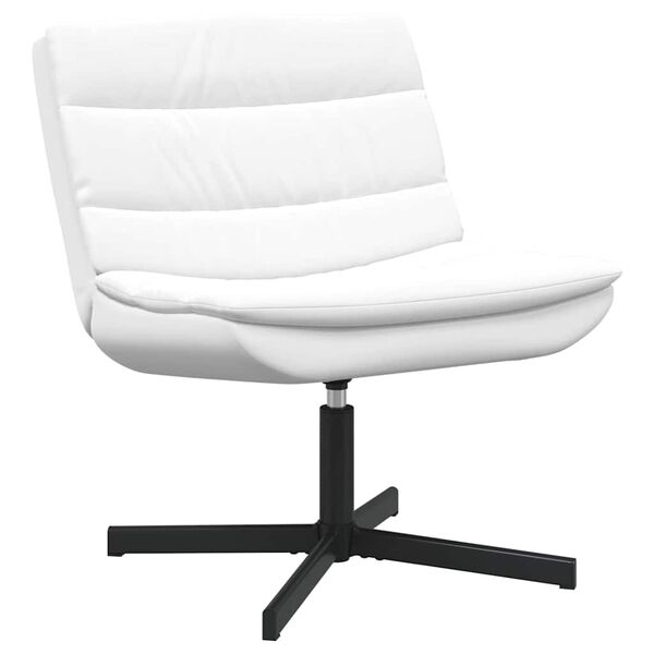 vidaXL Otočn&aacute; stolička Biela 63 x 75 x 76 cm PU