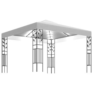 vidaXL Alt&aacute;nok s LED reťazou 3x3 m, biely