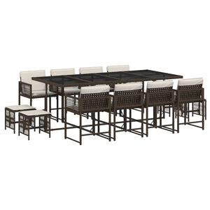 vidaXL 13-dielna z&aacute;hradn&aacute; jed&aacute;lensk&aacute; s&uacute;prava vank&uacute;&scaron;e hned&aacute; polyratan