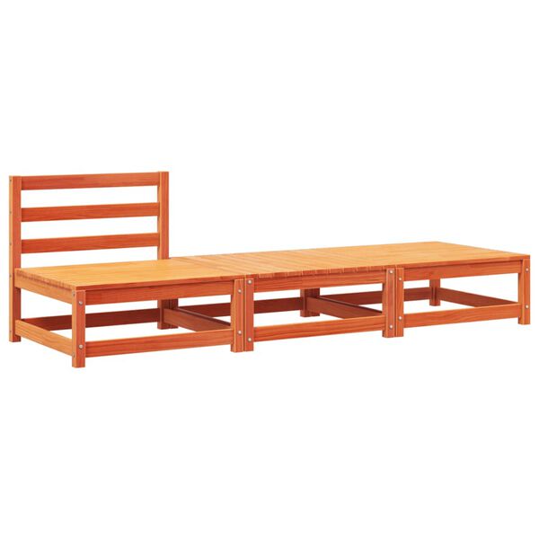 vidaXL Záhradná pohovka bez podrúčok s vankúšmi a podnožkami