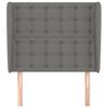 vidaXL Čelo postele so záhybmi tmavosivé 93 x 23 x 118/128 cm látka