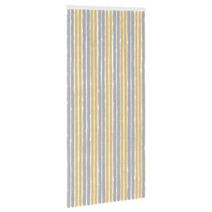 vidaXL Z&aacute;ves proti hmyzu z chenille &Scaron;ed&aacute; a b&eacute;žov&aacute; 90 x 200 cm 100% PP