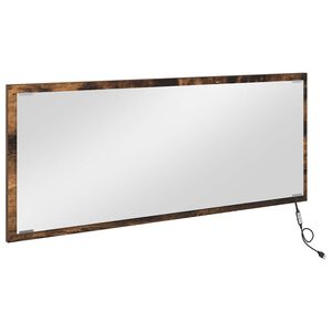 vidaXL Zrkadlo Dymov&aacute; dub 90 x 8,5 x 37 cm Kompozitn&eacute; drevo