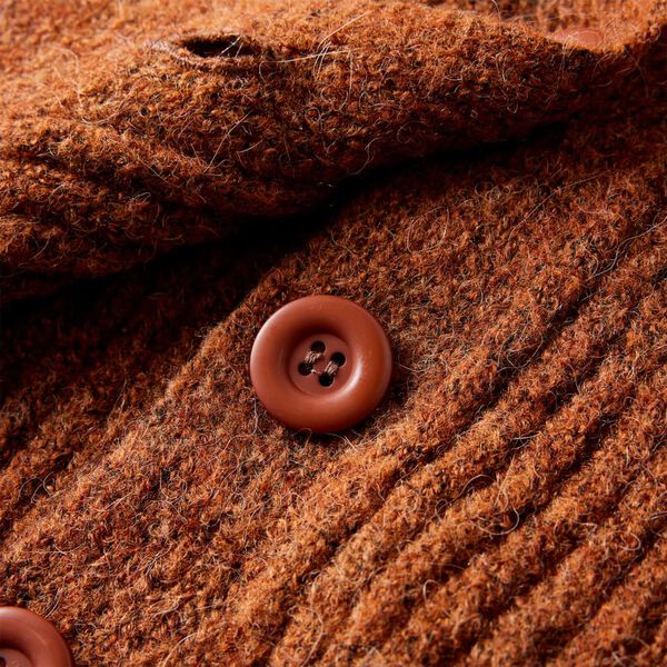 Detsk&yacute; kardigan pleten&yacute; koňakov&yacute; 92