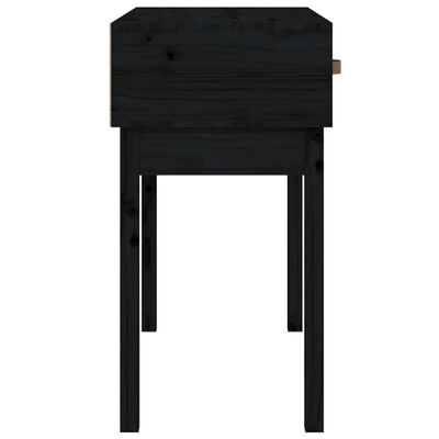 vidaXL Konzolový stolík čierny 76,5x40x75 cm masívne borovicové drevo