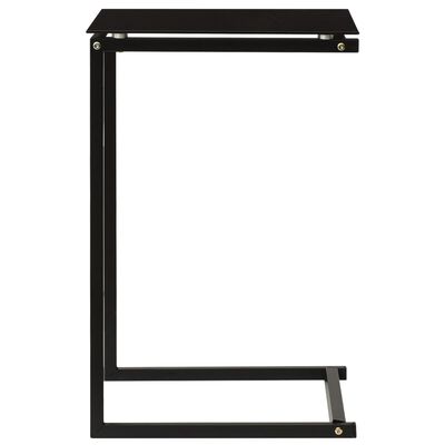 vidaXL Bočný stôl čierny 40x40x60 cm tvrdené sklo