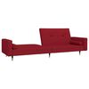 vidaXL 2-miestna rozkladacia pohovka s podnožkou v&iacute;novočerven&aacute; zamat