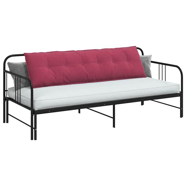 vidaXL Podu&scaron;ka na chrb&aacute;t V&iacute;no červen&eacute; 180 x 50 cm Kord&uacute;rov&aacute; tkanina