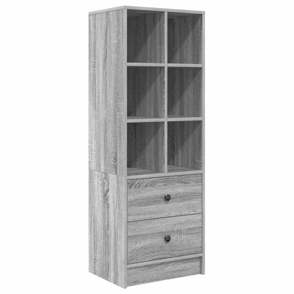 vidaXL Highboard so zásuvkou Sivý Sonoma 45,5 x 34 x 127 cm