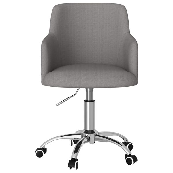 vidaXL Otočn&aacute; kancel&aacute;rska stolička tmavosiv&aacute; l&aacute;tkov&aacute;