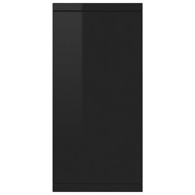 vidaXL Komoda, lesklá čierna 88x30x65 cm, kompozitné drevo