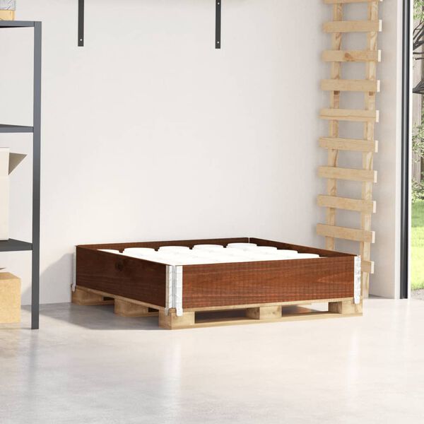 vidaXL Paletov&aacute; ohr&aacute;dka hned&aacute; 100x100 cm borovicov&yacute; mas&iacute;v