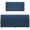 vidaXL Posteľn&yacute; r&aacute;m boxspring s matracom modr&yacute; 160x200 cm l&aacute;tka