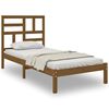 vidaXL Posteľn&yacute; r&aacute;m medov&yacute; dreven&yacute; mas&iacute;v 75x190cm mal&eacute; jednol&ocirc;žko