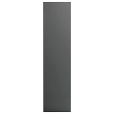 vidaXL Šatník, lesklý sivý 50x50x200 cm, kompozitné drevo
