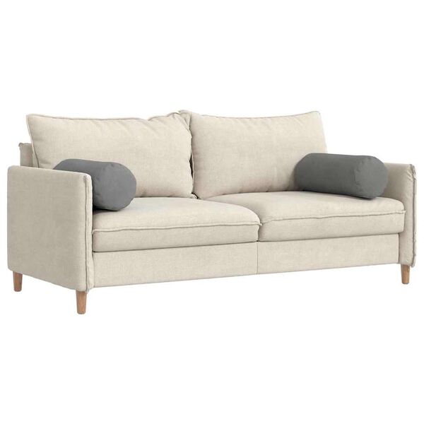 vidaXL Podložkové vankúše 2 pcs Tmavo šedá Ø 25 x 70 cm Mikrovlákno